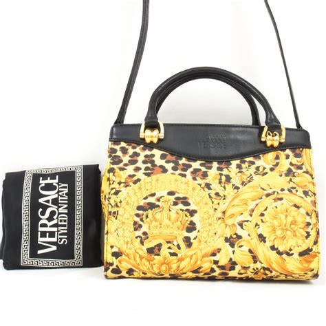 versace leopard bag|Versace croc shoulder bags.